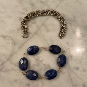 Lapis stone bracelet or necklace. Comes w/ chunky extender, also can be bracelet